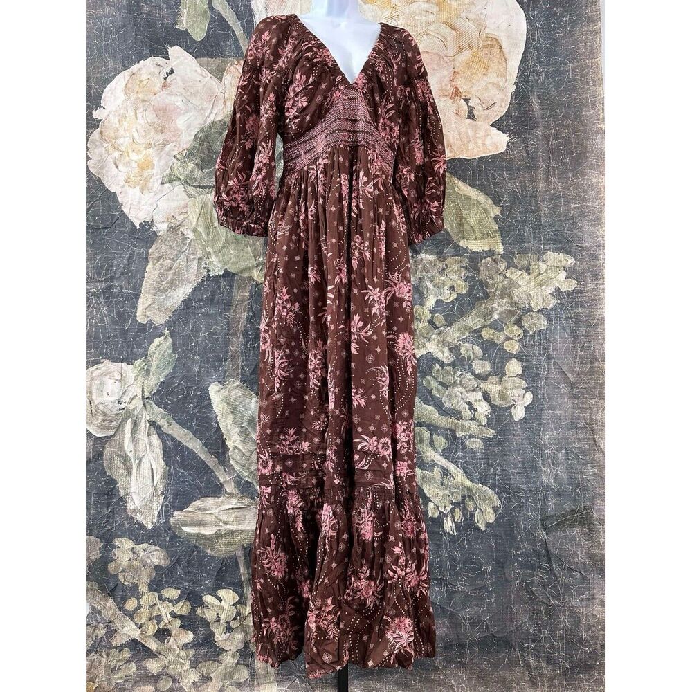 New Free People Golden Hour Maxi Dress size Medium - Picture 4 of 8